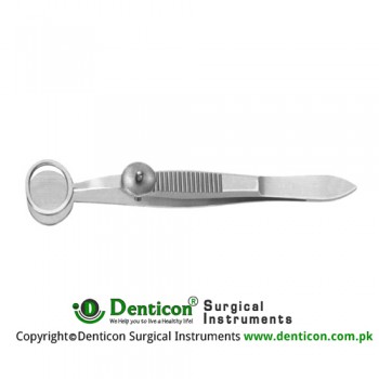Francis Chalazion Forcep Medium - Oval Jaws Stainless Steel, 9.5 cm - 3 3/4" Jaw Size 14 x 11 mm